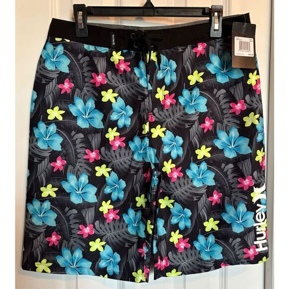HURLEY - Big Boys Sz 20/30 Board Shorts/Drawstring Adj. Waistband/Above Knee - Picture 6 of 16